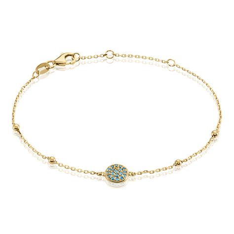 Bracelet Plaqué Or Jaune Mikayla Oxydes De Zirconium - Bracelets Medailles Femme | Marc Orian