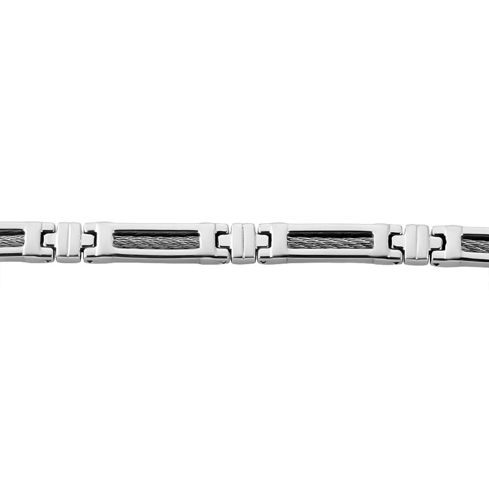 Bracelet Julien Acier Blanc - Bracelets chaînes Homme | Marc Orian