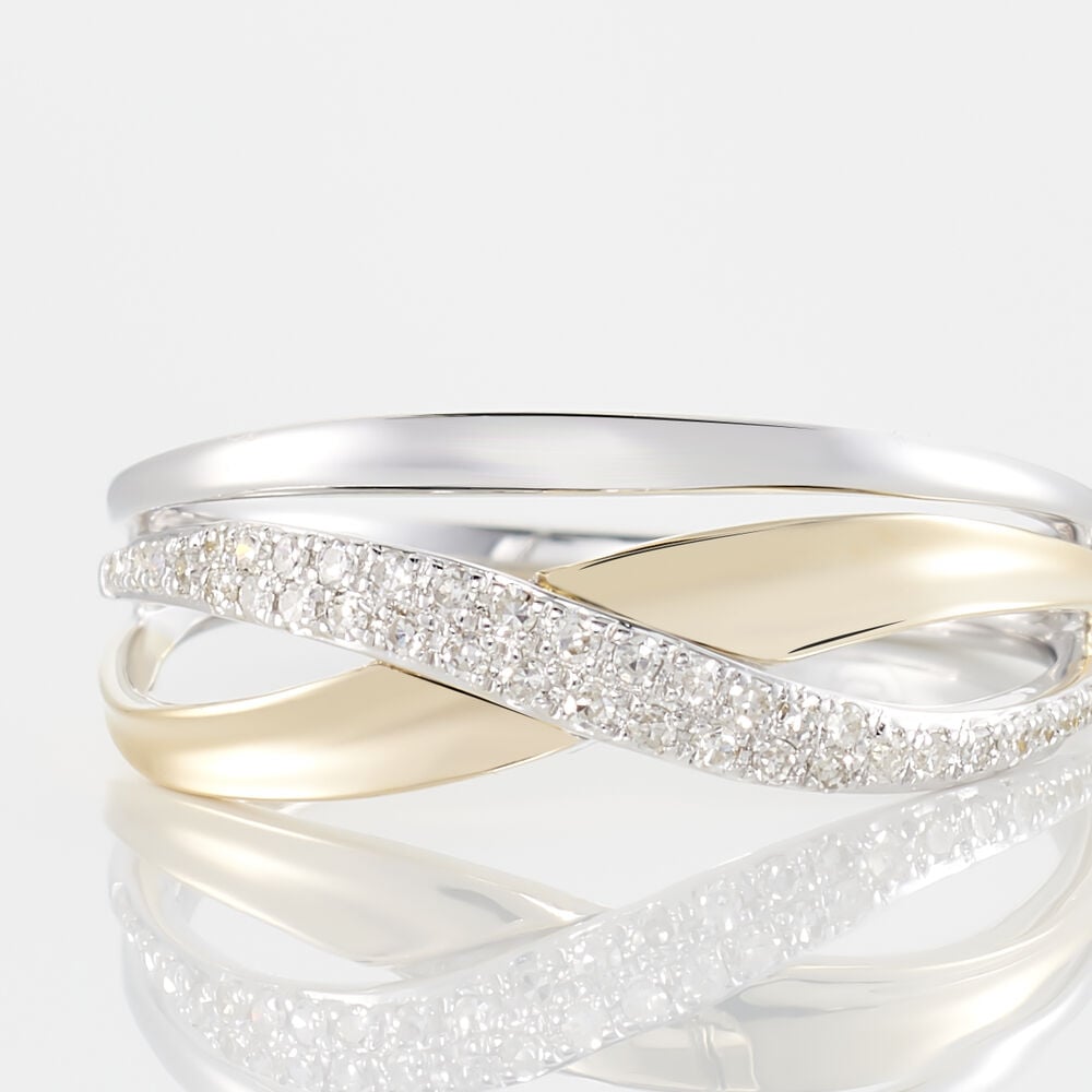 Bague Nene Or Bicolore Diamant - Bagues pierres pr&eacute;cieuses Femme | Marc Orian