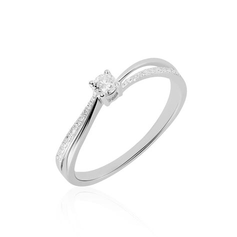 Bague Solitaire Asia Or Blanc Diamant - Bagues Solitaire Femme | Marc Orian