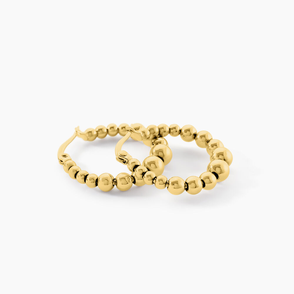 Créoles Bulle Doree Acier Jaune - Créoles Femme | Marc Orian