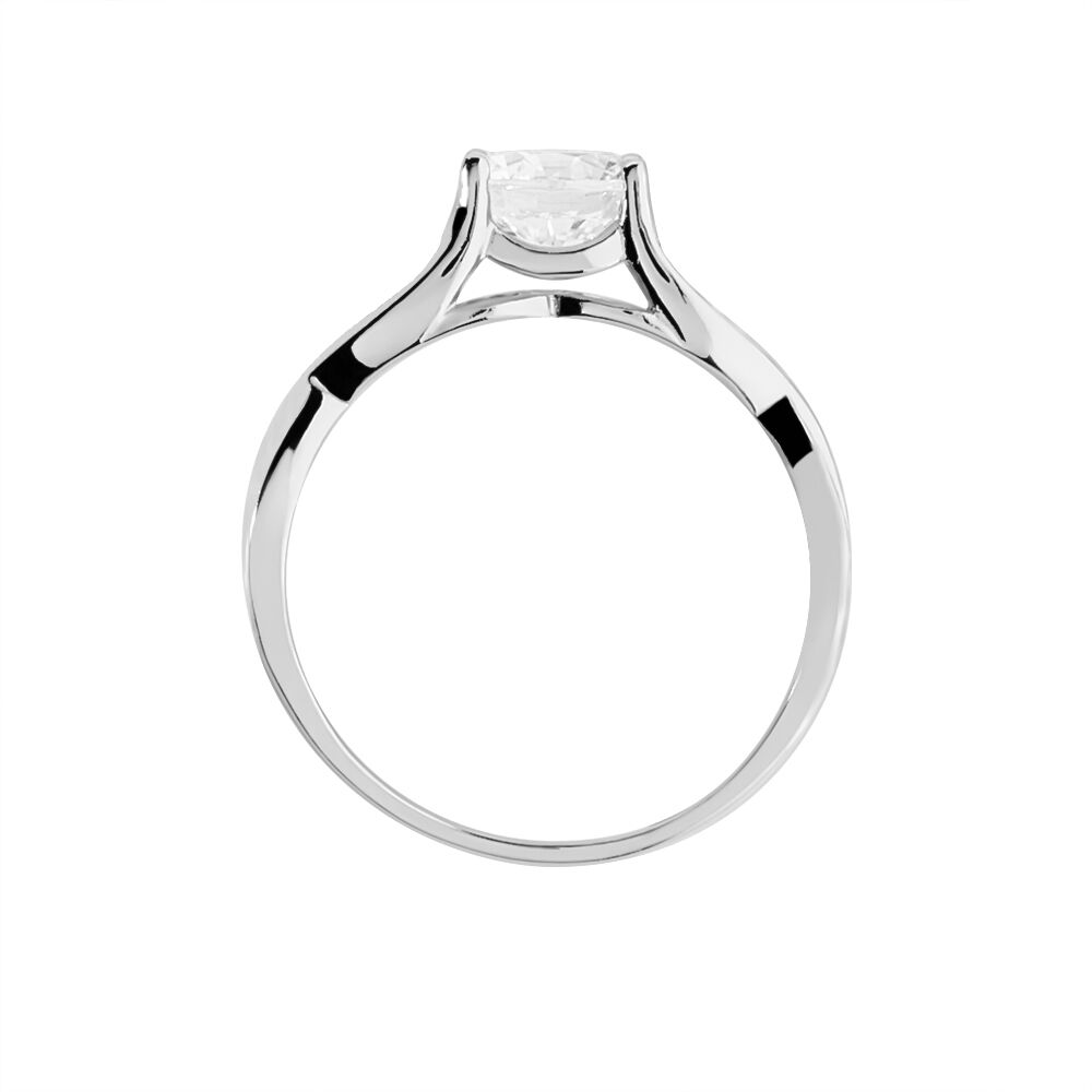 Bague Solitaire Maddy Argent Blanc Oxyde De Zirconium - Solitaires Femme | Marc Orian