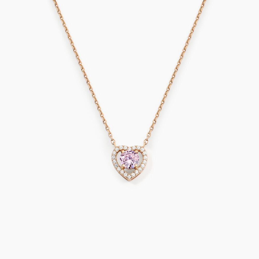 Collier Suzon Argent Rose Oxyde De Zirconium - Colliers avec pierres Femme | Marc Orian