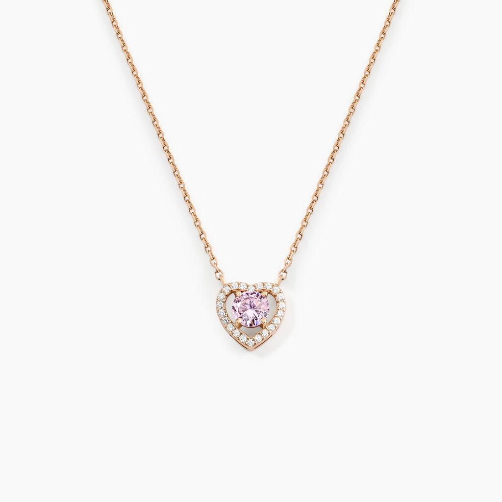 Collier Suzon Argent Rose Oxyde De Zirconium - Colliers avec pierres Femme | Marc Orian