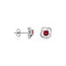 Boucles D'oreilles Puces Argent Blanc Clover Verre Oxydes De Zirconium - Puces Femme | Marc Orian