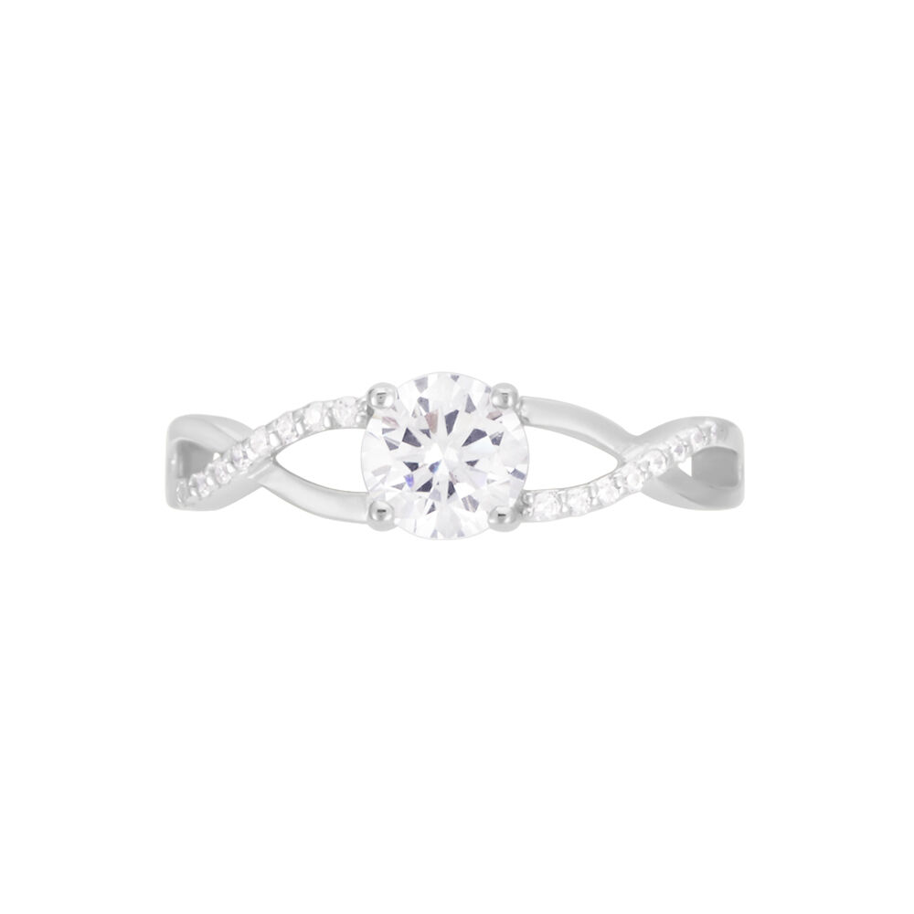 Bague Maryna Argent Blanc Oxyde De Zirconium - Solitaires Femme | Marc Orian