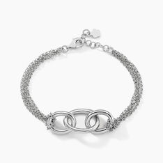 Bracelet Abassia Argent Blanc - Bracelets chaînes Femme | Marc Orian