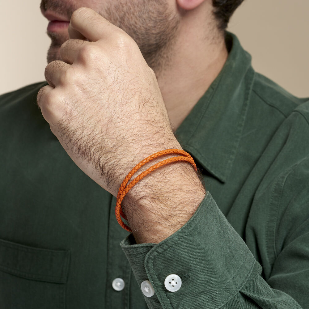 Bracelet Calvino Acier Blanc - Bracelets cuir Homme | Marc Orian