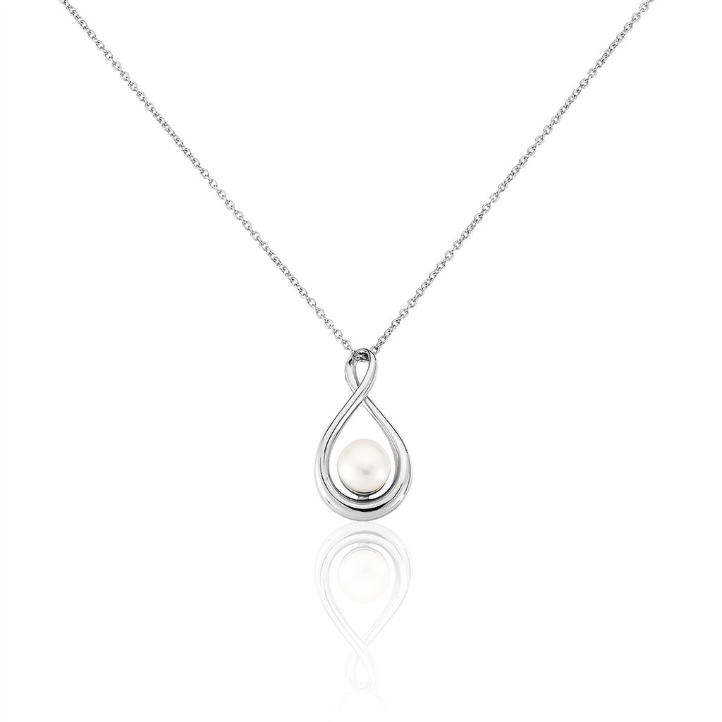 Collier Layanne Argent Blanc Perle De Culture - Colliers avec pierres Femme | Marc Orian