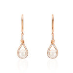 Boucles D'oreilles Pendantes Majida Argent  Perle De Culture Et Oxyde - Pendantes Femme | Marc Orian