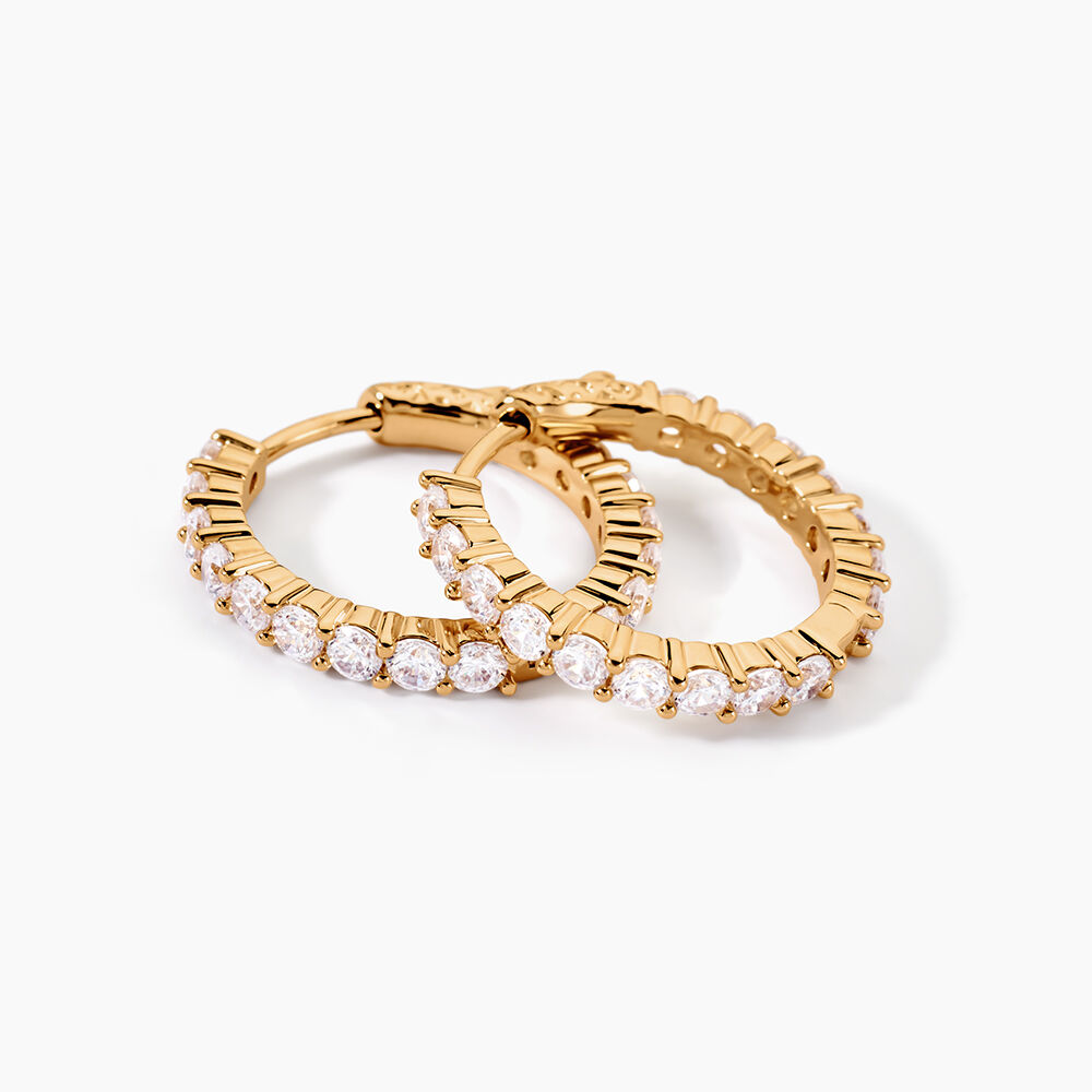 Créoles Zoelia Plaqué Or Jaune Oxyde De Zirconium - Créoles Femme | Marc Orian