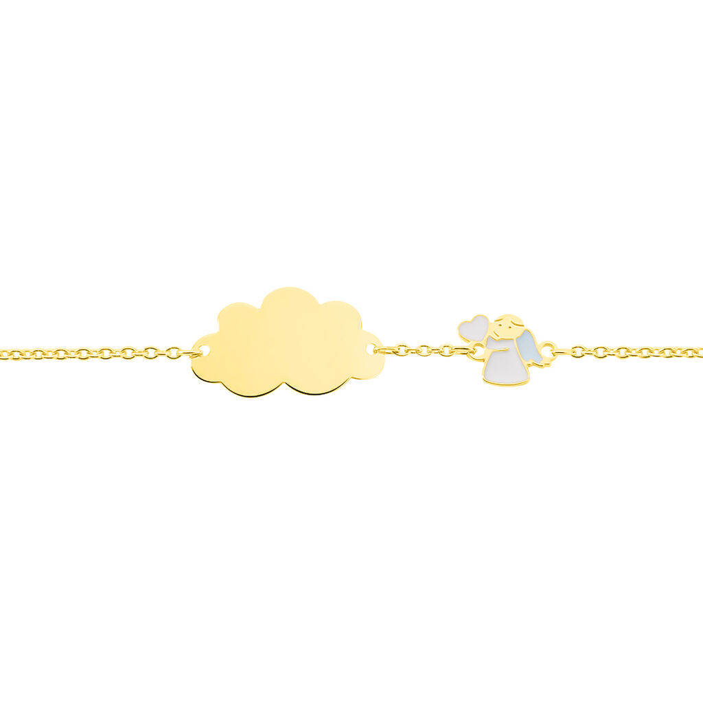 Bracelet Identité Ange Email Or Jaune - Gourmettes Enfant | Marc Orian
