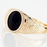 Chevali&egrave;re Plaqu&eacute; Or Jaune Azarel Email Noir - Chevali&egrave;res Homme | Marc Orian