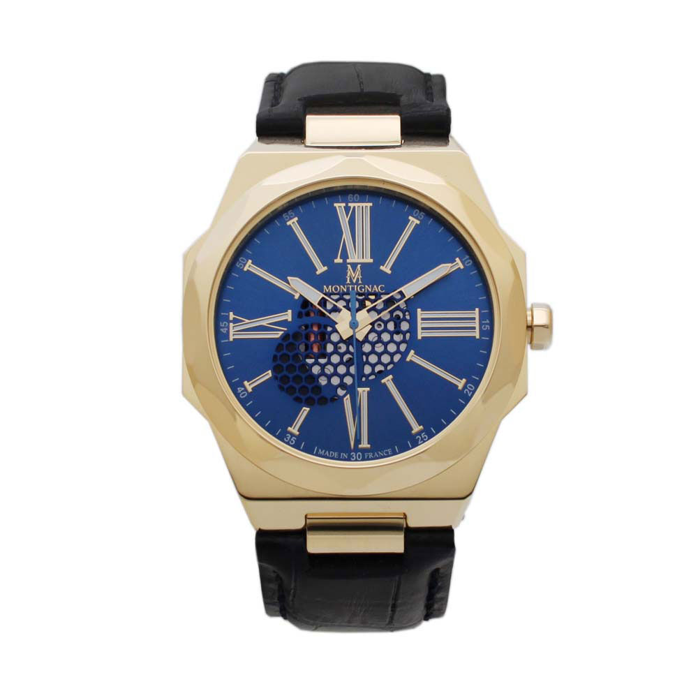 Montre Montignac Octogon Bleu - Montres &eacute;tanches Homme | Marc Orian