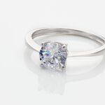 Bague Solitaire Abriel Or Blanc Oxyde De Zirconium - Solitaires Femme | Marc Orian