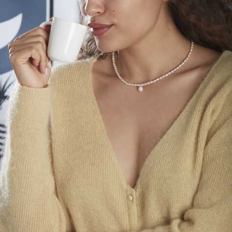 Collier Stella-rose Or Jaune Perle De Culture - Parure de mariage Femme | Marc Orian