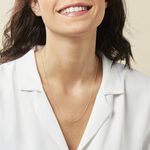 Cha&icirc;ne Ixia Maille Gourmette Diamantee Or Jaune - Chaines Femme | Marc Orian