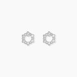 Boucles D'oreilles Puces Louwenn Argent Blanc Oxyde De Zirconium - Puces Femme | Marc Orian
