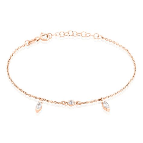 Bracelet Kenta Argent Rose Oxyde De Zirconium - Bracelets chaînes Femme | Marc Orian