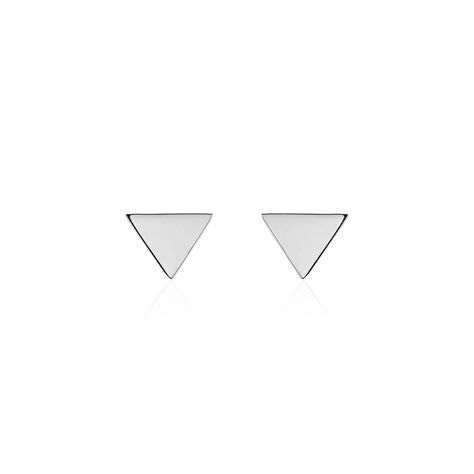Boucles D'oreilles Puces Trilia Argent Blanc - Puces Femme | Marc Orian
