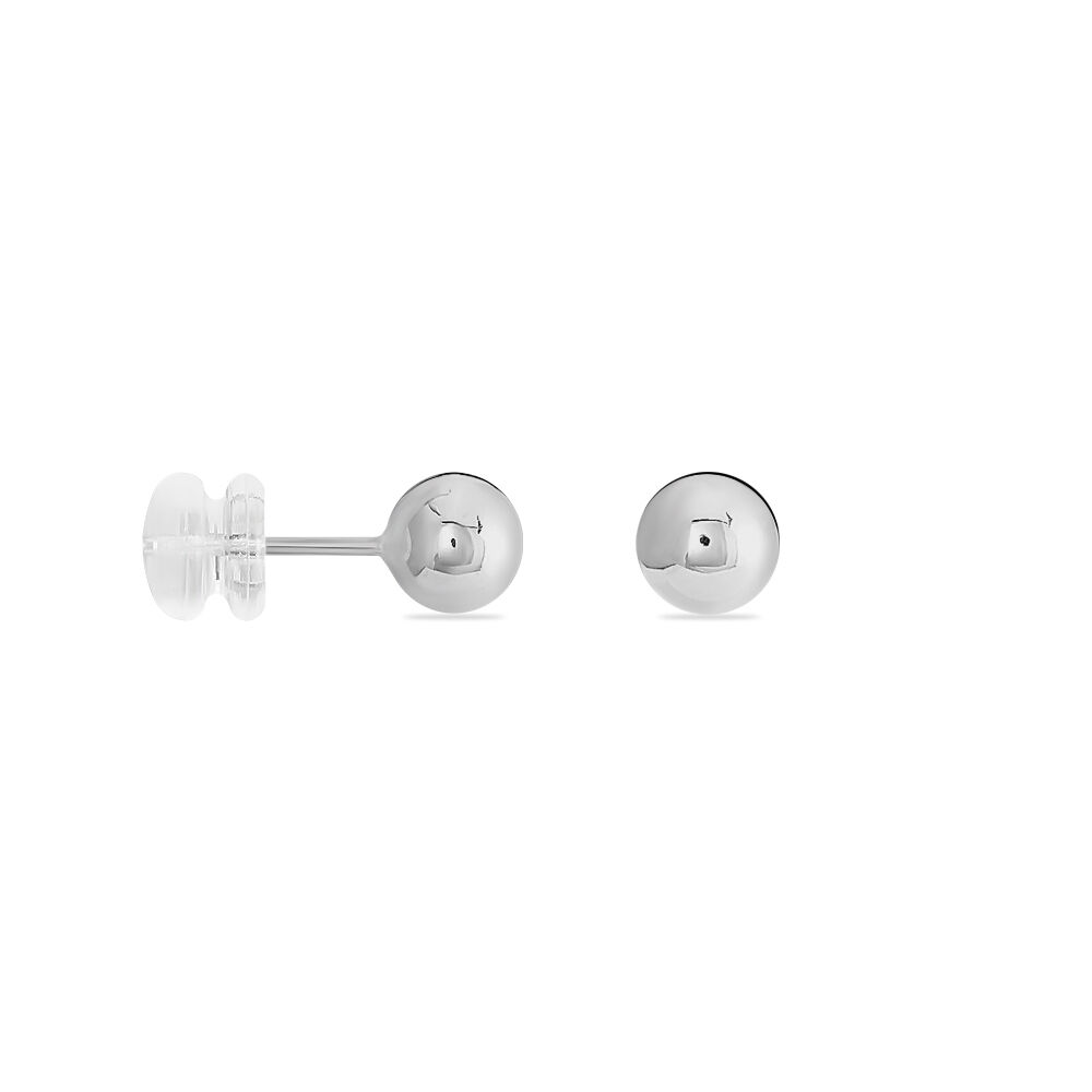 Boucles D'oreilles Puces Fidelia Boule Or Blanc - Puces Femme | Marc Orian