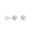 Boucles D'oreilles Puces Fidelia Boule Or Blanc - Puces Femme | Marc Orian