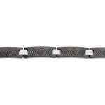 Bracelet Phebus Him Acier Blanc Et Noir - Bracelets cha&icirc;nes Homme | Marc Orian
