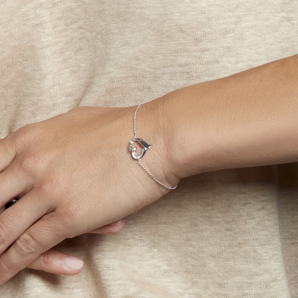 Bracelet Daviane Argent Blanc Oxyde De Zirconium - Bracelets chaînes Femme | Marc Orian