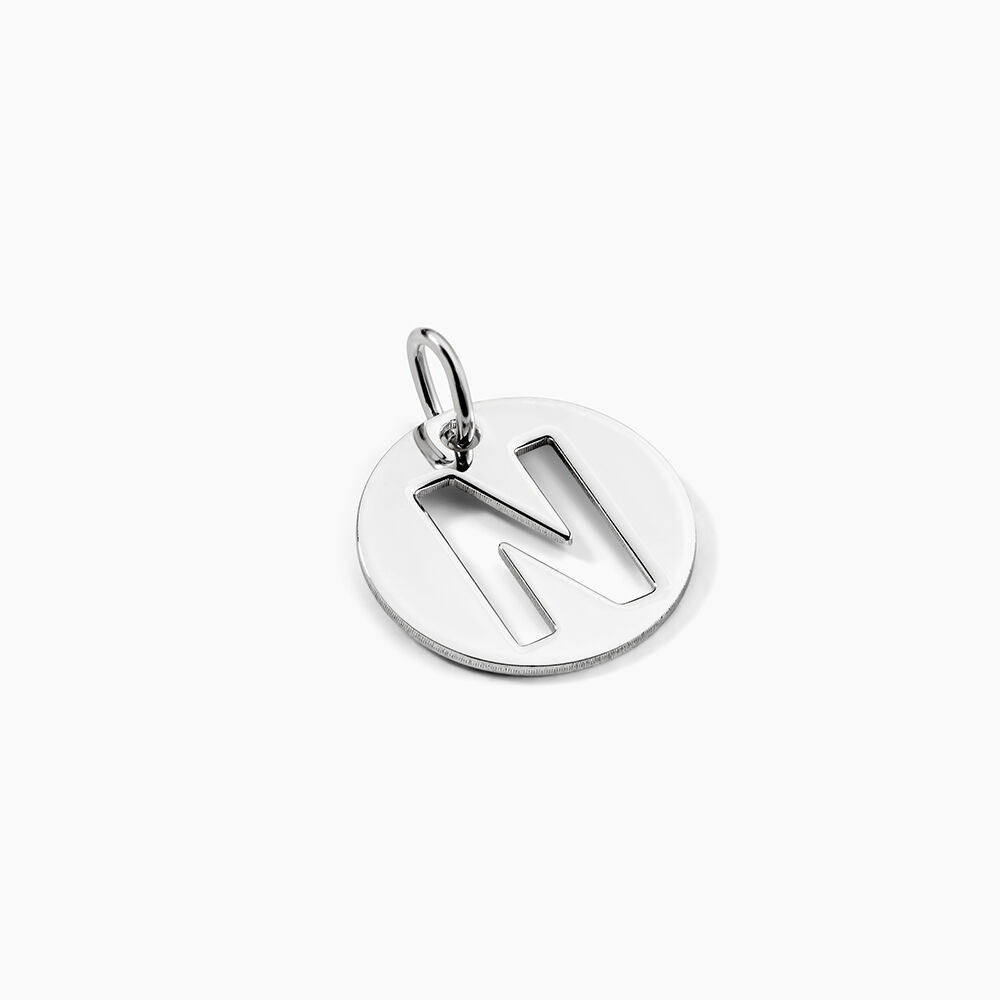 Pendentif Elio N Argent Blanc - Bijoux fantaisie Famille | Marc Orian