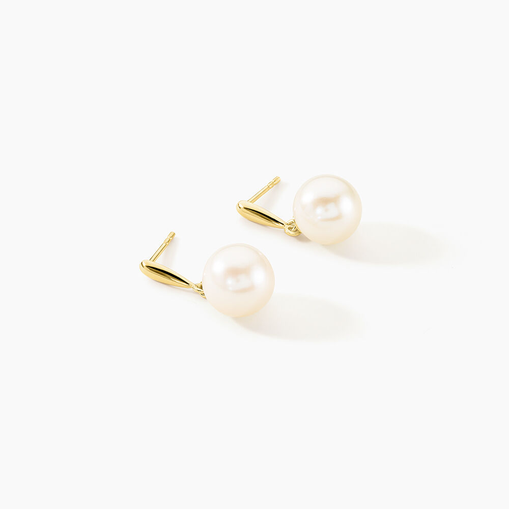 Boucles D'oreilles Pendantes Sibylle Or Jaune Perle De Culture - Pendantes Femme | Marc Orian