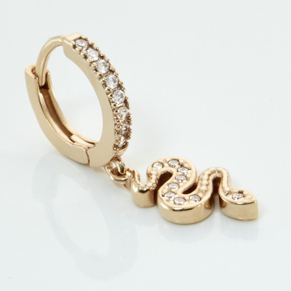 Cr&eacute;ole Unitaire Callistea 5 Plaqu&eacute; Or Jaune Oxyde De Zirconium - Piercings d'oreilles Femme | Marc Orian