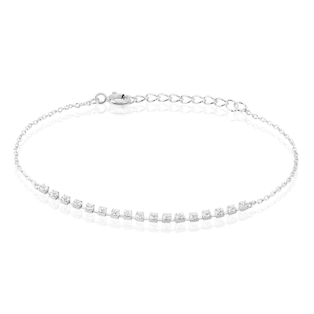Bracelet Whitney Argent Blanc Oxyde De Zirconium - Bracelets chaînes Femme | Marc Orian