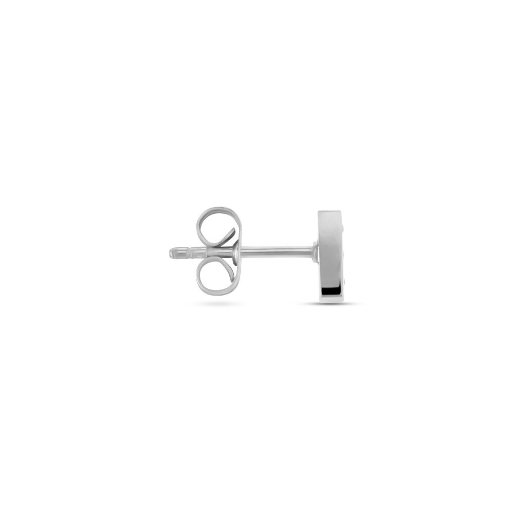 Boucle D'oreille Puce Unitaire Acier Blanc Et Plaqué Or Anson - Puces Homme | Marc Orian