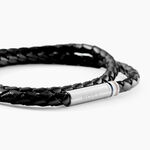 Bracelet Boss Ares Cuir De Veau Noir - Bracelets cuir Homme | Marc Orian