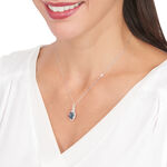 Collier Ayanna Or Blanc Topaze Et Oxyde De Zirconium - Colliers avec pierres Femme | Marc Orian