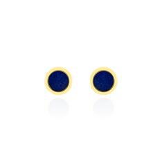 Boucles D'oreilles Puces Florica Or Jaune Lapis Lazuli - Clous d'oreilles Femme | Marc Orian