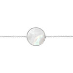 Bracelet Zoelle Argent Blanc Nacre - Bracelets Medailles Femme | Marc Orian