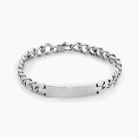 Bracelet Hugo Acier Blanc - Gourmettes Homme | Marc Orian