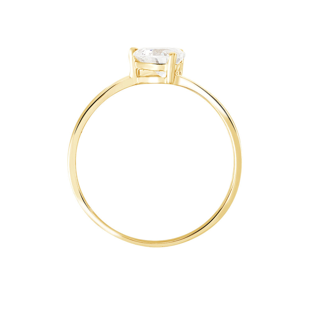 Bague Valeriana Or Jaune Oxyde De Zirconium - Solitaires Femme | Marc Orian