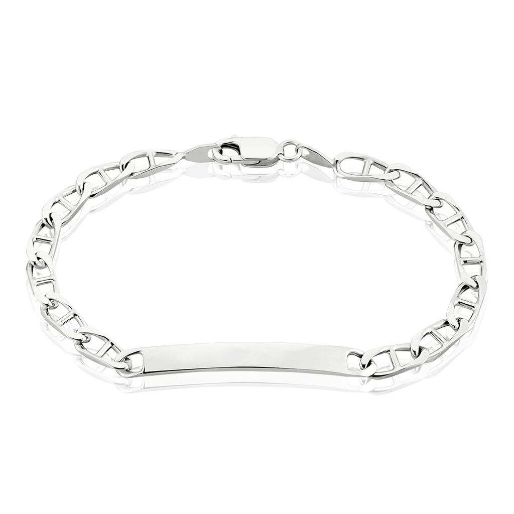 Bracelet Identité Zak Argent Blanc - Gourmettes Homme | Marc Orian