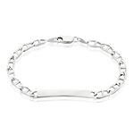 Bracelet Identit&eacute; Zak Argent Blanc - Gourmettes Homme | Marc Orian