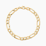 Bracelet Or Jaune Maille Altern&eacute;e - Bracelets mailles Homme | Marc Orian