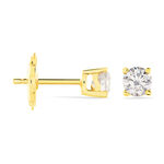 Boucles D'oreilles Puces Victoria Or Jaune Diamant - Puces Femme | Marc Orian