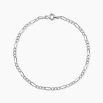 Bracelet Cameo Maille Alternee 1/3 Or Blanc - Bracelets mailles Femme | Marc Orian