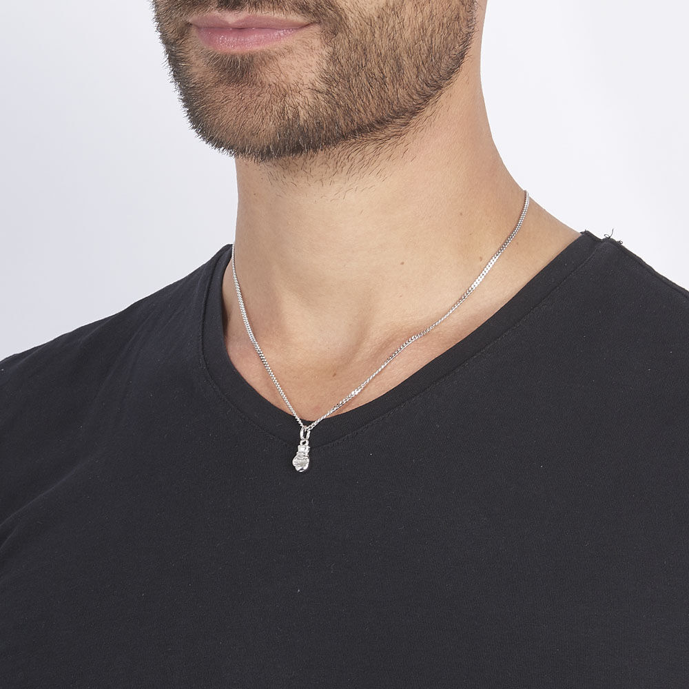 Pendentif Oskar Argent Blanc - Pendentifs Homme | Marc Orian