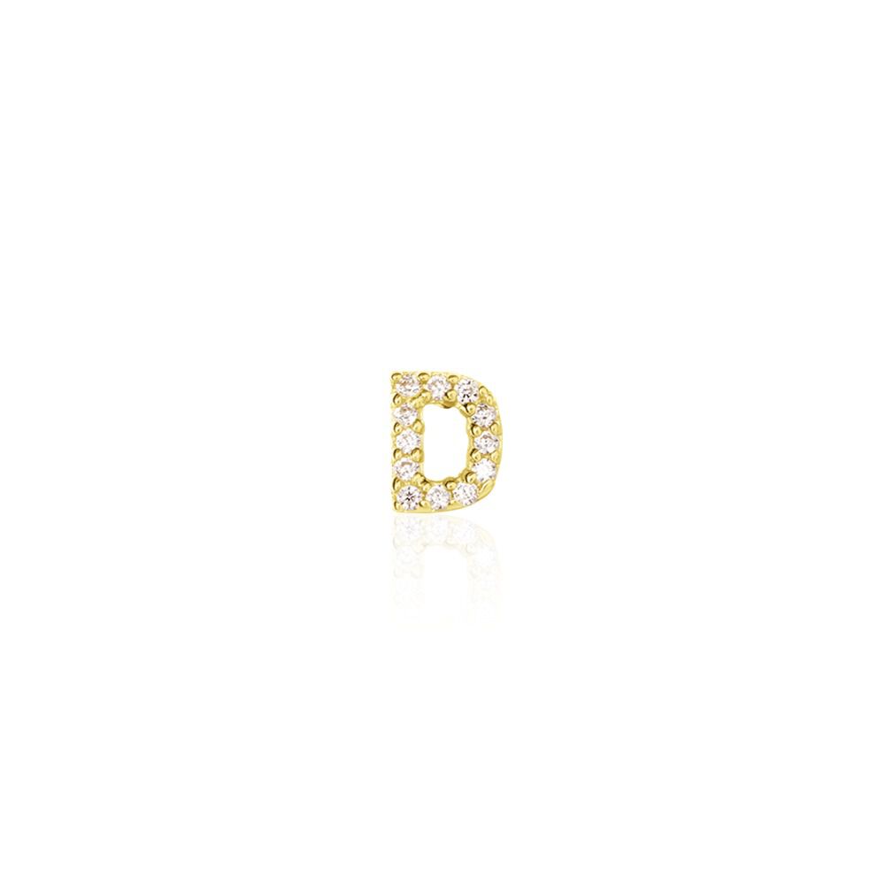 Boucle D'oreille Puce Unitaire Jodoca Or Jaune Oxyde De Zirconium - Puces Femme | Marc Orian