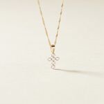 Pendentif Canice Croix Or Jaune Oxyde De Zirconium - Pendentifs Famille | Marc Orian