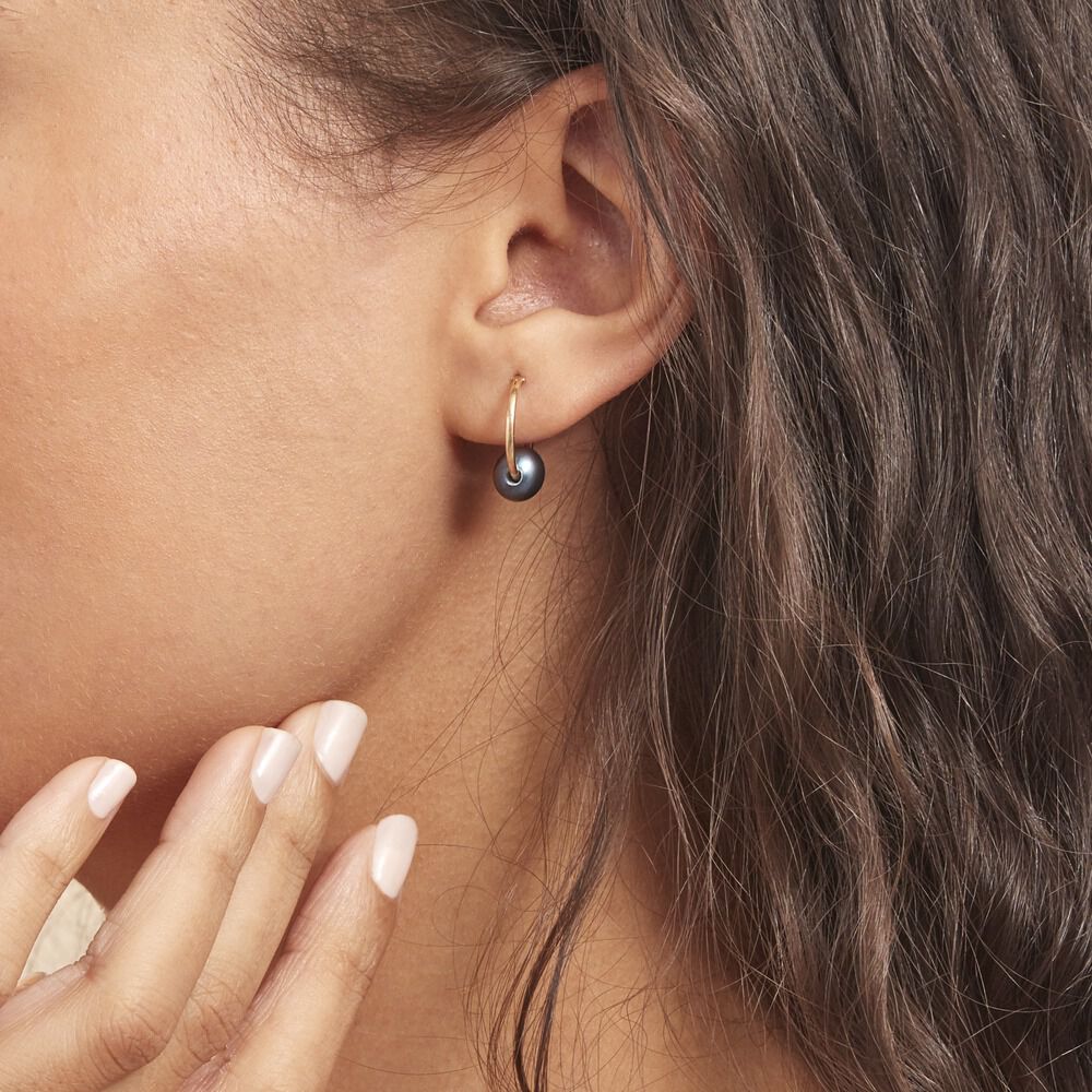 Boucles D'oreilles Puces Suraya Or Jaune Perle De Culture - Créoles Femme | Marc Orian