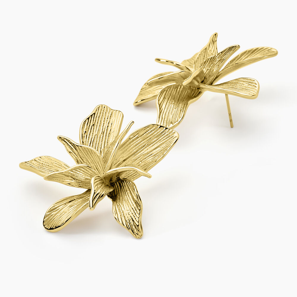 Boucles D'oreilles Puces Majorelle Acier Jaune - Puces Femme | Marc Orian