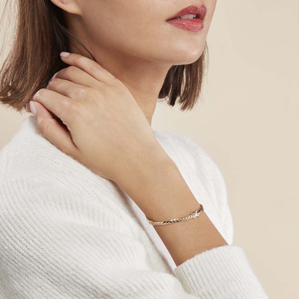 Bracelet Lamyae Plaqué Or Jaune Oxyde De Zirconium - Bracelets chaînes Femme | Marc Orian